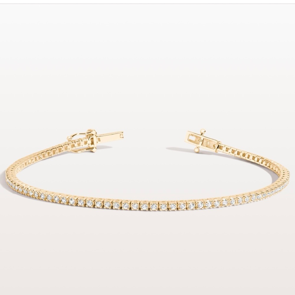 Petite Lab Grown White Sapphire Tennis Bracelet